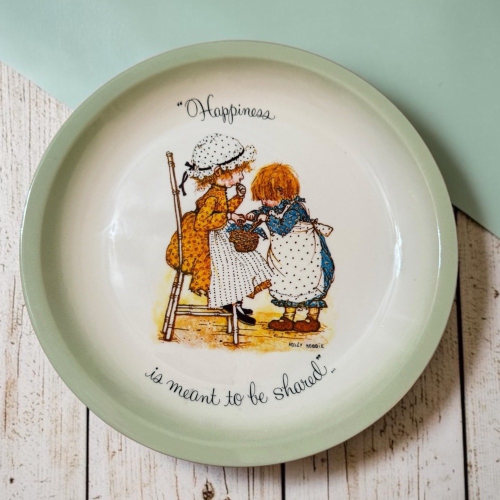 Vintage Holly Hobbie Collector Plate Happiness is Meant to be Shared 1972 10.5in